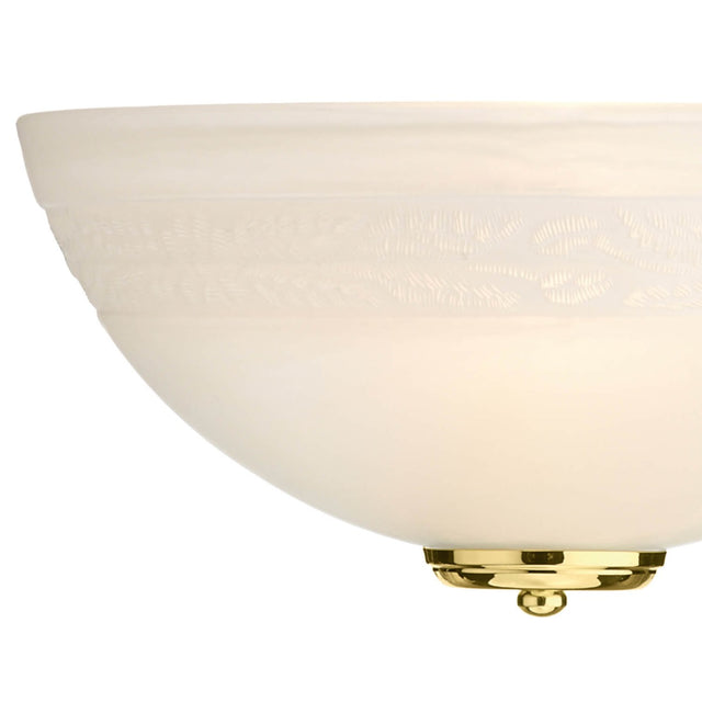 Damask Wall Light Alabaster Glass With Chrome/Brass Finial