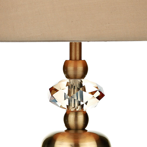 Edith Touch Table Lamp Antique Brass complete with Shade