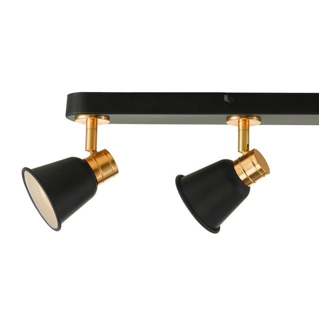 Fry 4 Light Bar Spotlight Black & Rose Gold