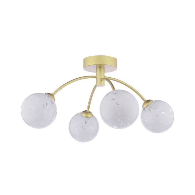 Izzy 4 Light Semi-Flush Gold & Confetti Glass