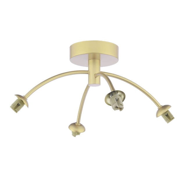 Izzy 4 Light Semi-Flush Matt Gold Fitting Only