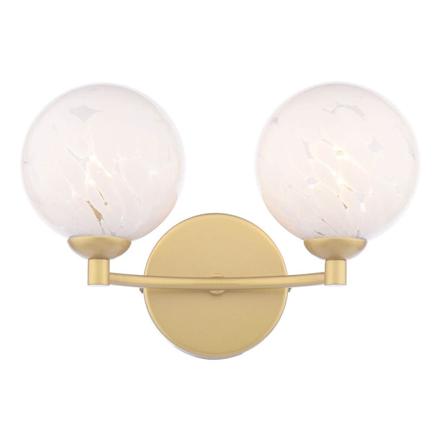 Izzy 2 Light Wall Light Gold & Confetti Glass