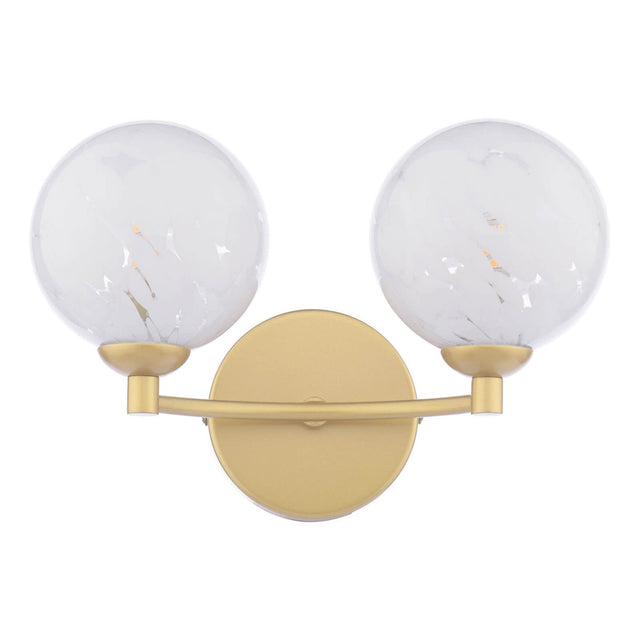 Izzy 2 Light Wall Light Gold & Confetti Glass