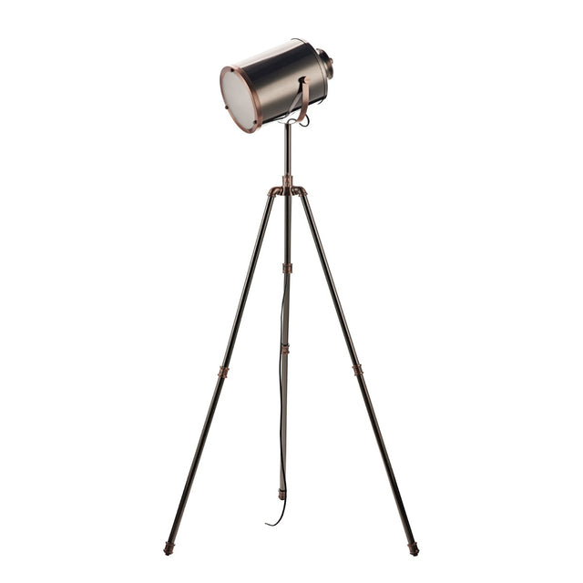 Jake Task Floor Lamp Antique Silver And Copper