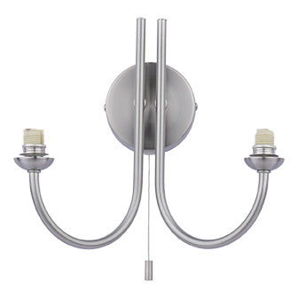 Jared 2 Light Wall Light Satin Nickel Bracket Only