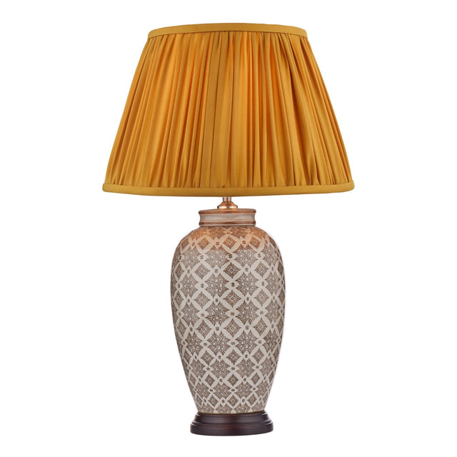 Louise Table Lamp Brown/Cream Base Only