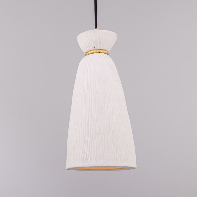 Parva Pendant - Matte Whtie Striped