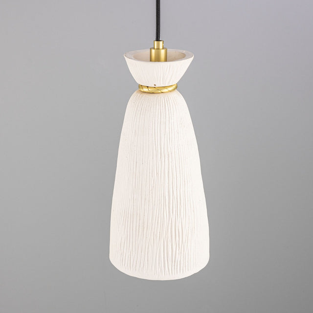 Parva Pendant - Matte Whtie Striped