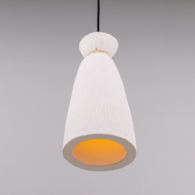 Parva Pendant - Matte Whtie Striped