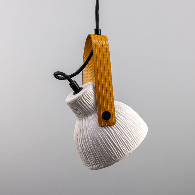 Pera Pendant - Matte White Striped