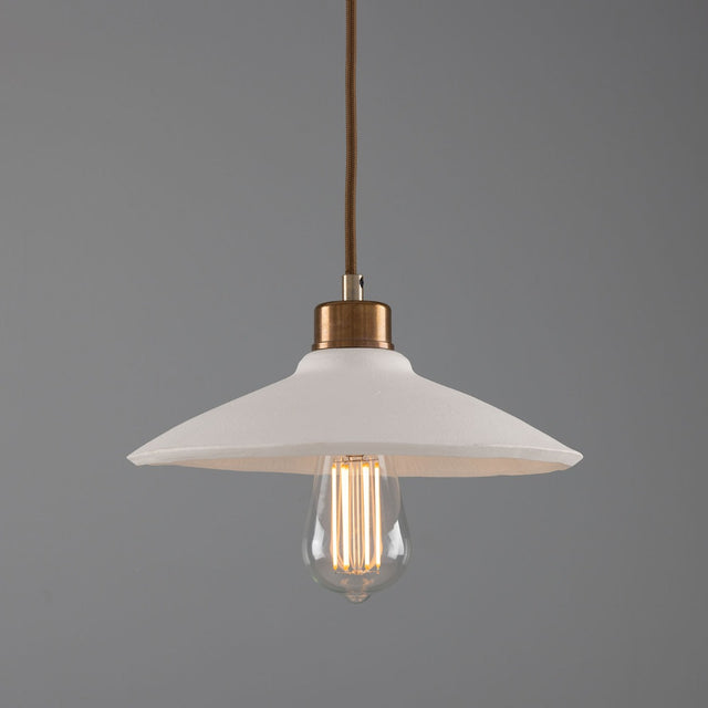 Pyrus Pendant - Matte White Striped