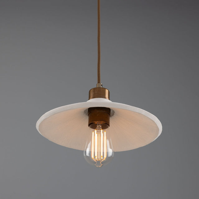 Pyrus Pendant - Matte White Striped