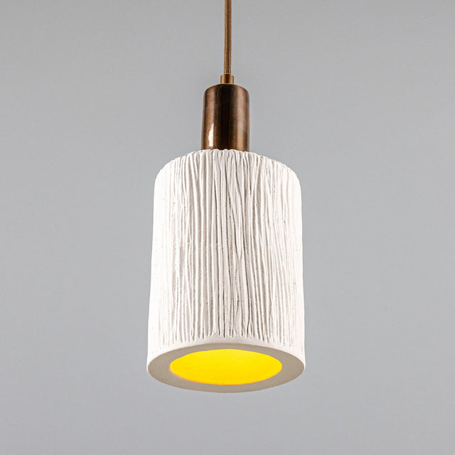 Senna Pendant - Matte White Striped