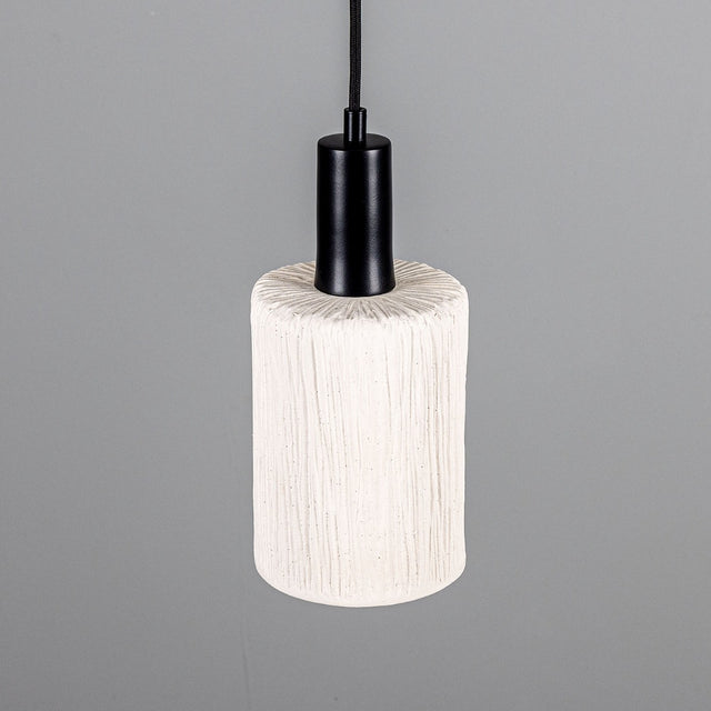 Senna Pendant - Matte White Striped