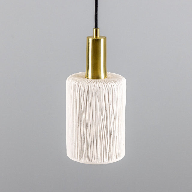 Senna Pendant - Matte White Striped