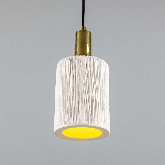 Senna Pendant - Matte White Striped