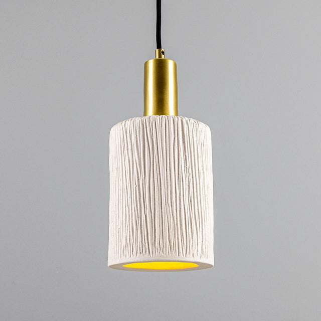 Senna Pendant - Matte White Striped