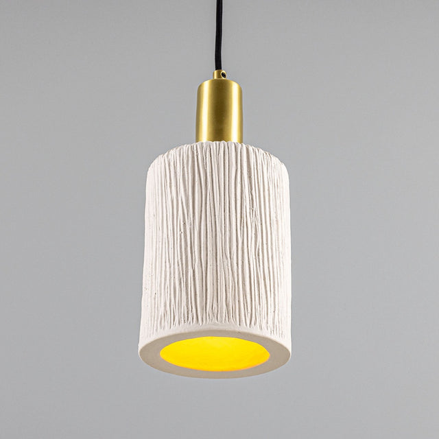 Senna Pendant - Matte White Striped