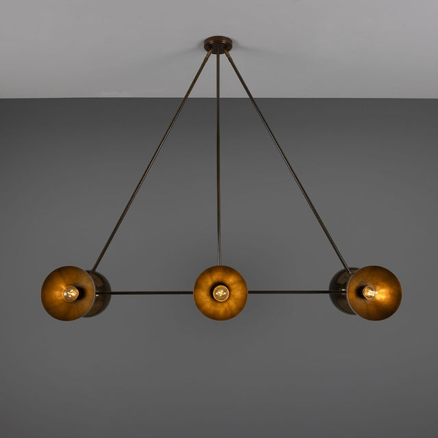 Eclipse Brass Dome Chandelier