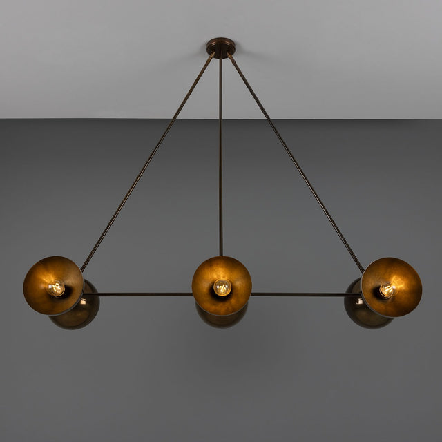 Eclipse Brass Dome Chandelier