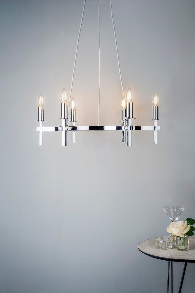 Nacala 6 Light Pendant Polished Chrome