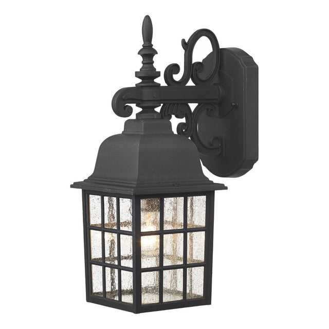 Norfolk Outdoor Wall Light Black Glass IP43