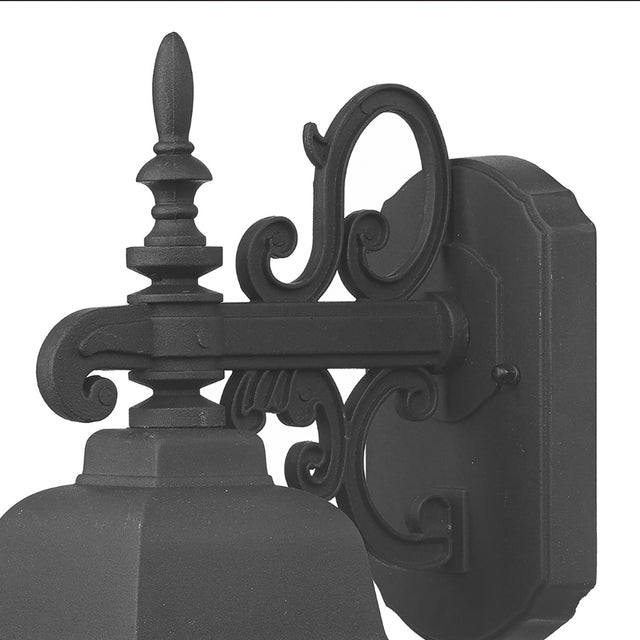 Norfolk Outdoor Wall Light Black Glass IP43