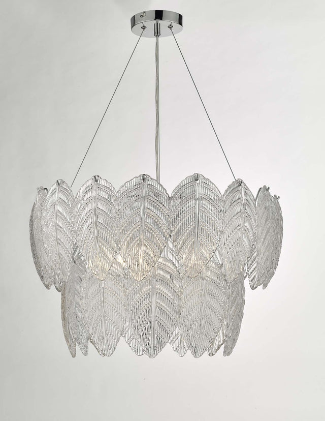 Phillipa 3 Light Pendant Clear Glass And Polished Chrome