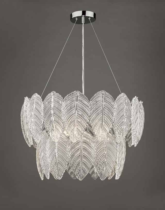 Phillipa 3 Light Pendant Clear Glass And Polished Chrome