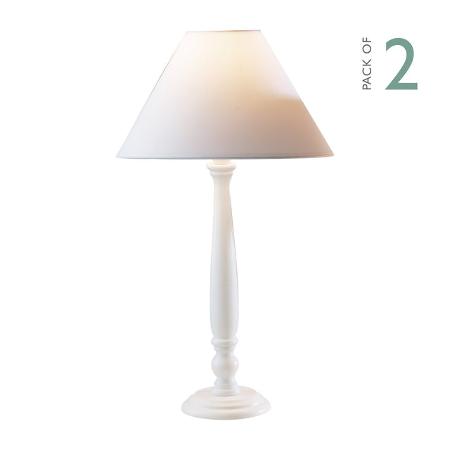 Regal Large Table Lamp White With Shade