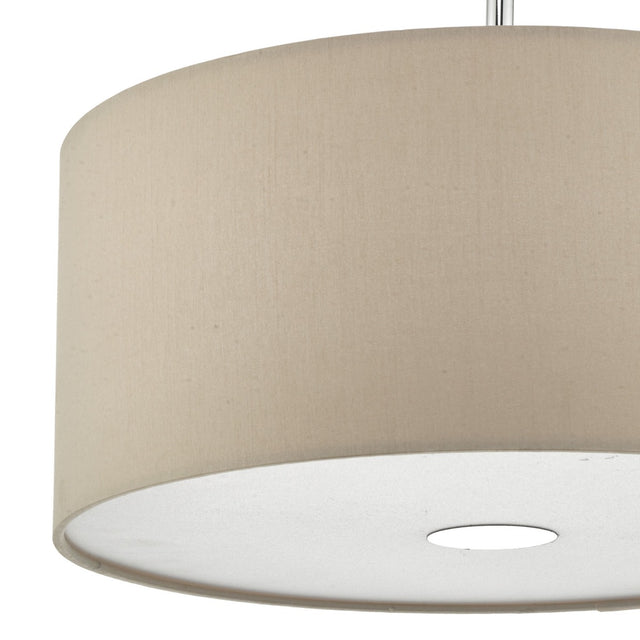 Ronda 3lt Pendant Ecru Faux Silk Shade 40cm