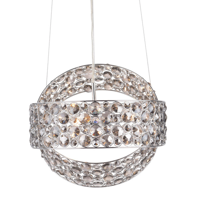 Sewanee 3 Light Pendant Smoked Crystal Polished Chrome