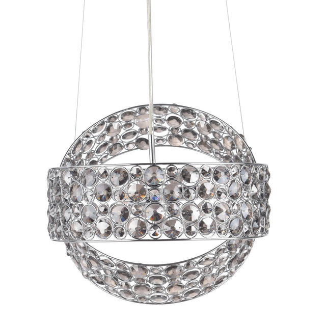 Sewanee 3 Light Pendant Smoked Crystal Polished Chrome