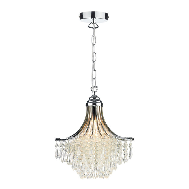 Suri 1 Light Pendant Crystal Polished Chrome