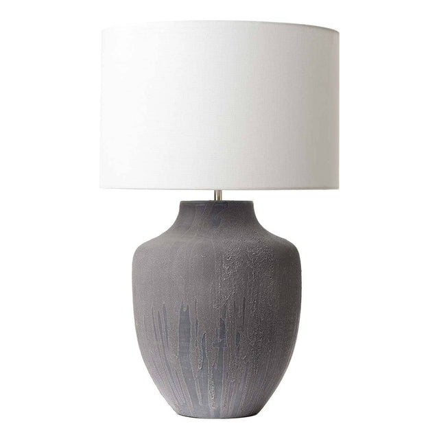 Udine Table Lamp Textured Grey Base Only