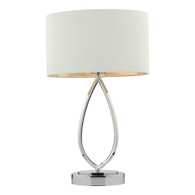 Wyatt Touch Table Lamp Polished Chrome With Shade