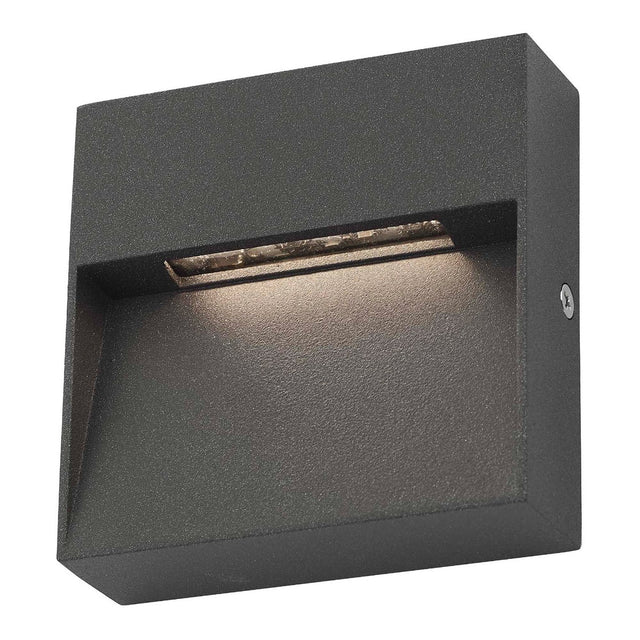 Yukon Outdoor Wall Light Square Eyelid Anthracite IP65 LED