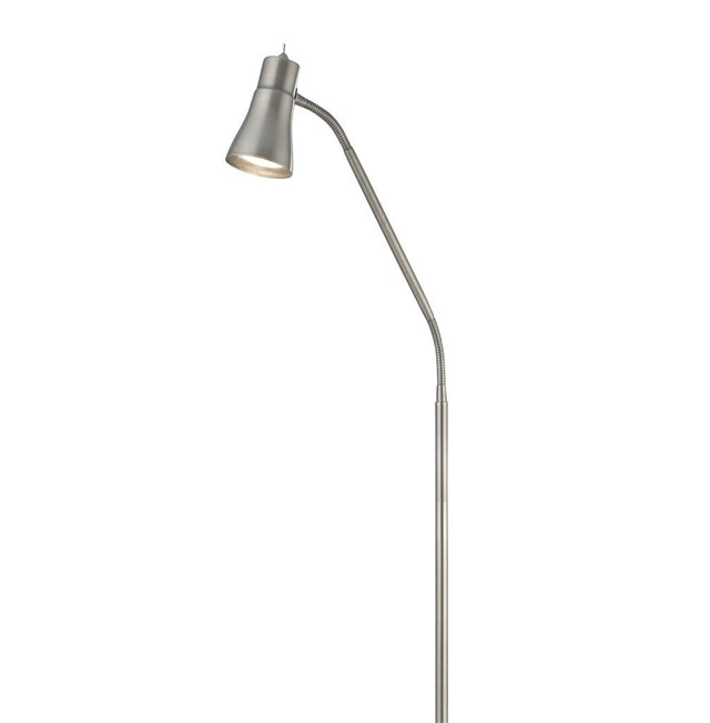 FUSION, 1LT FLOOR LAMP WITH FLEXI HEAD, SS