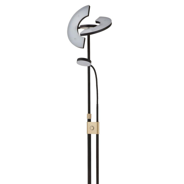 GIO LED MOTHER & CHILD FLOOR LAMP MATT BLACK & SATIN BRASS