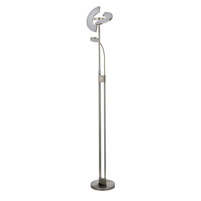 GIO LED MOTHER & CHILD FLOOR LAMP SATIN NICKEL & CHROME