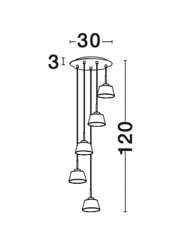 BOCCALE Chrome Aluminium Clear Glass LED G9 5x5 Watt 230 Volt IP20 Bulb Included D: 30 H: 120 cm