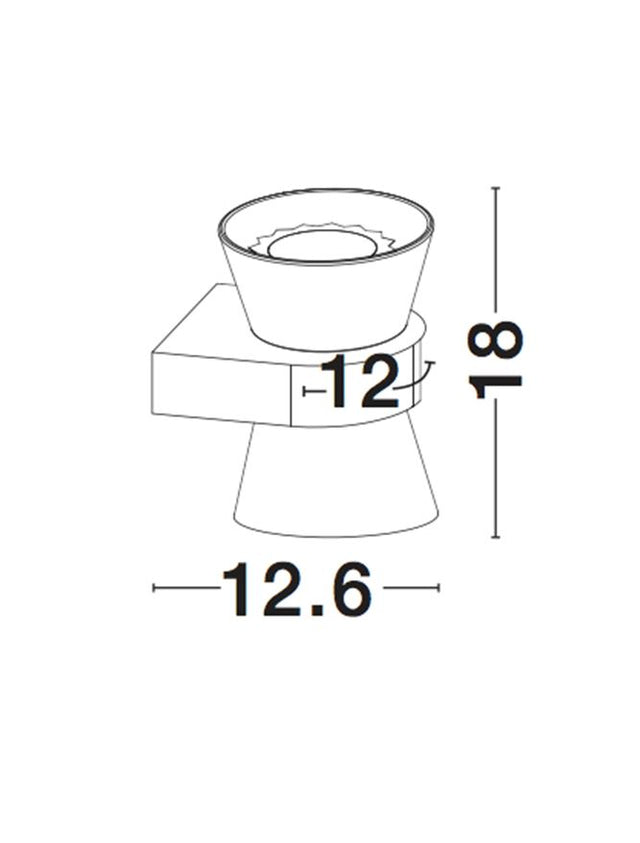 BOCCALE Chrome Aluminium Clear Glass LED G9 2x5 Watt IP20 Bulb Included D: 12 W: 12.6 H: 18 cm