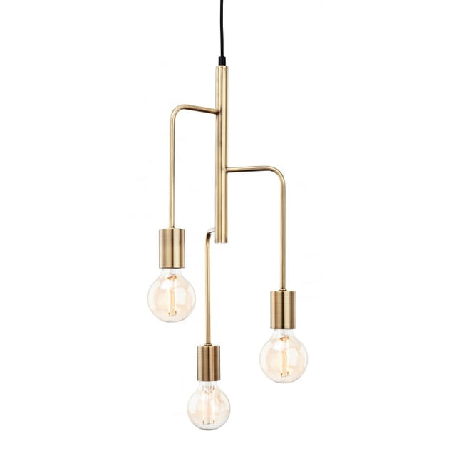 Oxy 3 Light Pendant Light Antique Brass