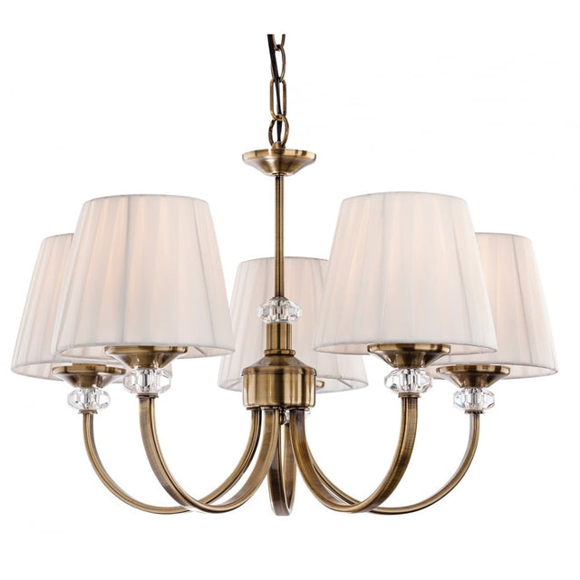 Langham 5 Light Ceiling Light Antique Brass