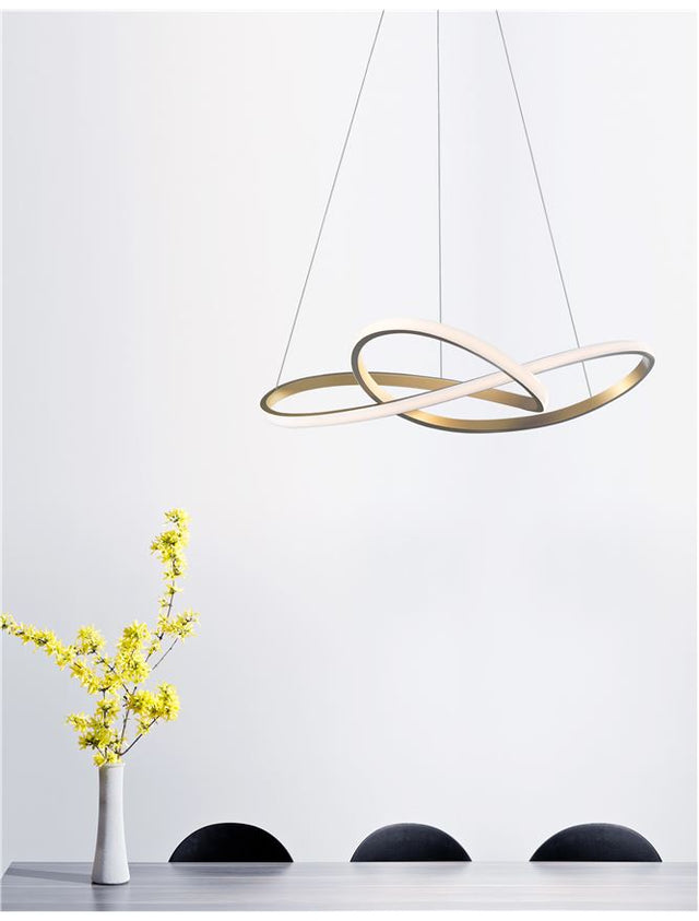 FUSION Brass Gold Aluminium & Acrylic LED 53 Watt 230 Volt 4081Lm 3000K IP20 D: 72 H: 150 cm