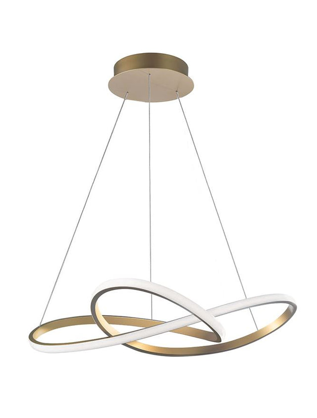 FUSION Brass Gold Aluminium & Acrylic LED 53 Watt 230 Volt 4081Lm 3000K IP20 D: 72 H: 150 cm