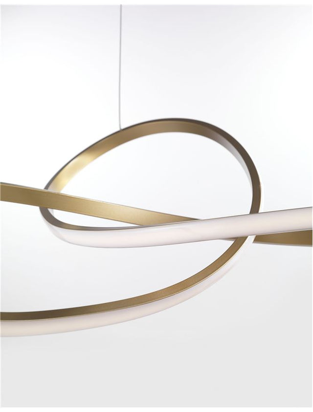 FUSION Brass Gold Aluminium & Acrylic LED 53 Watt 230 Volt 4081Lm 3000K IP20 D: 72 H: 150 cm