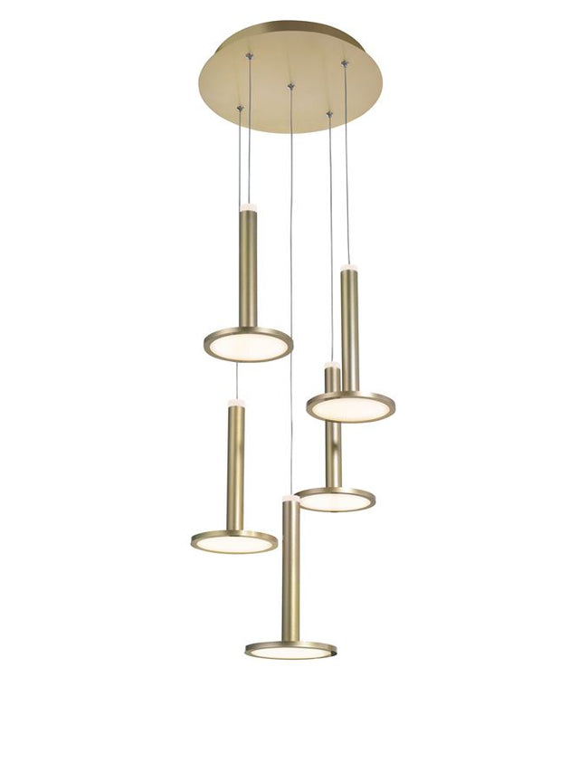 PALENCIA Satin Gold Aluminium & Acrylic LED 53 Watt 230 Volt 1967Lm 3000K IP20 D: 41 H: 150 cm