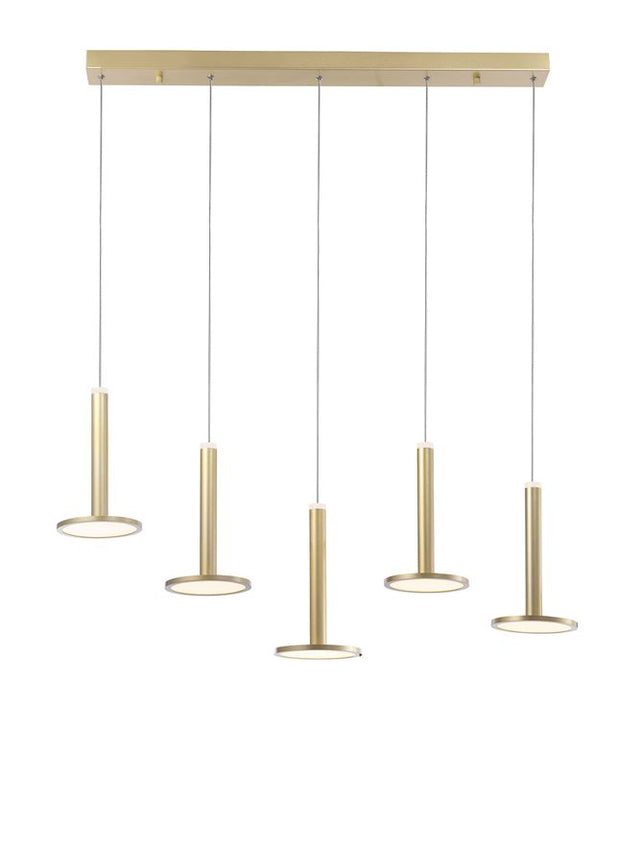 PALENCIA Satin Gold Aluminium & Acrylic LED 53 Watt 1967Lm 3000K IP20 L: 107 W: 15 H: 150 cm