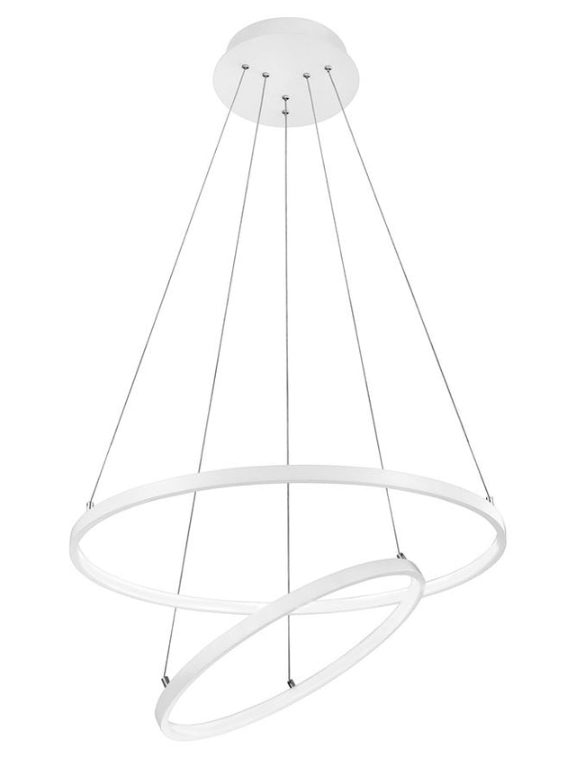 DEA Matt White Aluminium & Acrylic Adjustable LED 85W 4500Lm 3000K IP20 D: 60 H: 120cm Dimmable